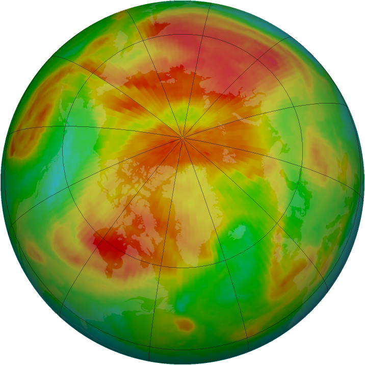 Arctic ozone map for 30 April 2004